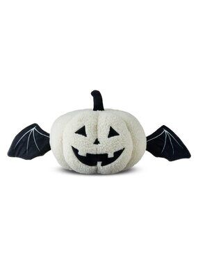 Halloween Jack-O'-Lantern Pumpkin With Bat Wings 8.5" x 19" Decorative Pillow